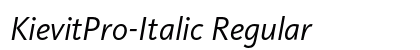 KievitPro-Italic Regular