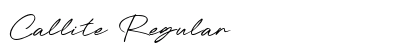 Callite Regular (OpenType) Font Preview