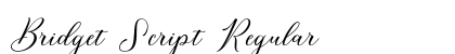 Bridget Script Regular Font Preview