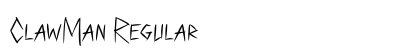 ClawMan Regular Font Preview