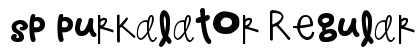 sp purkalator Regular Font Preview