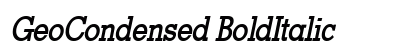 GeoCondensed BoldItalic preview