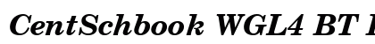 CentSchbook WGL4 BT Bold Italic preview CentSchbook WGL4 BT Bold Italic preview