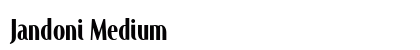 Jandoni Medium Font Preview