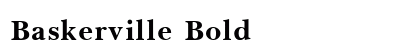 Baskerville Bold Preview