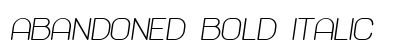Abandoned Bold Italic Font Preview