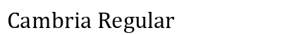 Cambria Regular font free download