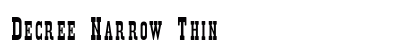 Decree Narrow Thin Font Preview