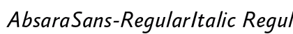 AbsaraSans-RegularItalic Regular preview