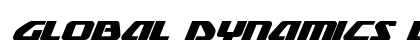 Global Dynamics Bold Italic Bold Italic Font Preview