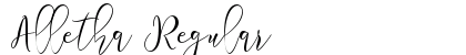 Alletha Regular Font Preview