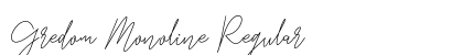 Gredom Monoline Regular Font Gredom Monoline Regular Font Preview