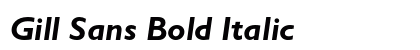 Gill Sans Bold Italic font free download
