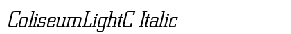 ColiseumLightC Italic Font Preview