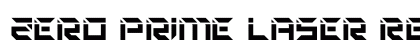 Zero Prime Laser Regular Font Preview