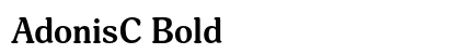 AdonisC Bold Font Preview