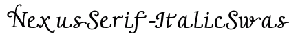 NexusSerif-ItalicSwashTwo Regular