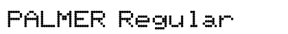 PALMER Regular Font Preview