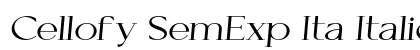 Cellofy SemExp Ita Italic preview Cellofy SemExp Ita Italic preview