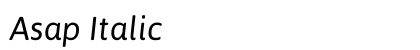 Asap Italic preview