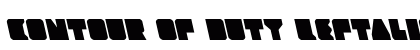 Contour of Duty Leftalic Italic Font Preview
