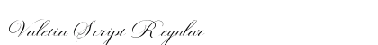 Valetia Script Regular Font Valetia Script Regular Font Preview