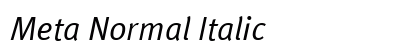 Meta Normal Italic Preview