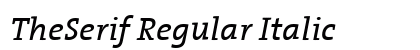 TheSerif Regular Italic preview