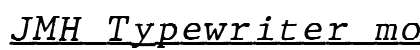 JMH Typewriter mono Under Italic Font Preview