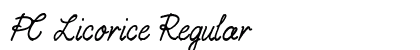 PC Licorice Regular Font Preview