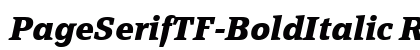 PageSerifTF-BoldItalic Regular Font Preview PageSerifTF-BoldItalic Regular Font Preview