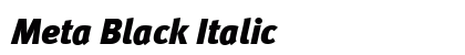 Meta Black Italic Preview