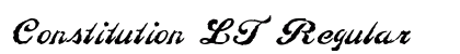 Constitution LT Regular Font Preview