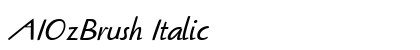AIOzBrush Italic preview