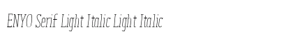ENYO Serif Light Italic Light Italic preview