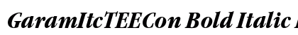 GaramItcTEECon Bold Italic Bold Italic Font Preview