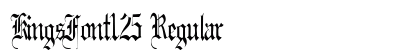 KingsFont125 Regular font free download