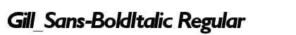 Gill_Sans-BoldItalic Regular font free download