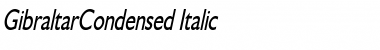GibraltarCondensed Italic