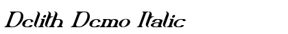 Delith Demo Italic Font Preview
