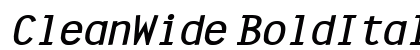 CleanWide BoldItalic preview