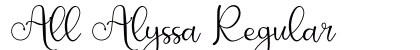 All Alyssa Regular Font Preview