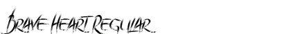 Brave Heart Regular Font Preview