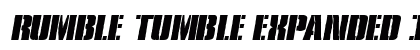 Rumble Tumble Expanded Italic Expanded Italic Font Preview