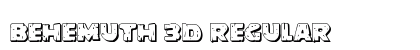 Behemuth 3D Regular Font Preview