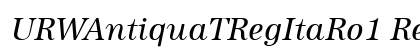 URWAntiquaTRegItaRo1 Regular font free download