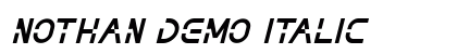 NOTHAN DEMO Italic preview NOTHAN DEMO Italic preview