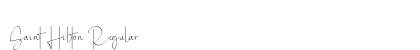 Saint Hilton Regular Font Preview