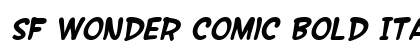 SF Wonder Comic Bold Italic Font Preview