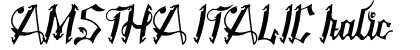 AMSTHA ITALIC Italic Font Preview